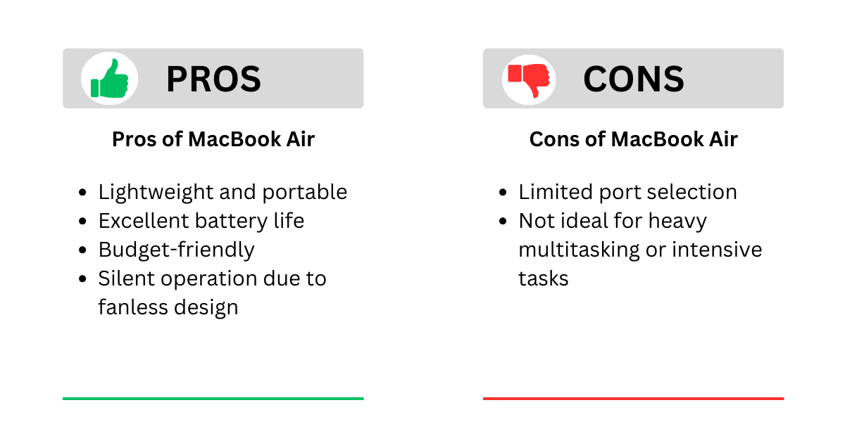 Pros and Cons of MacBook Air